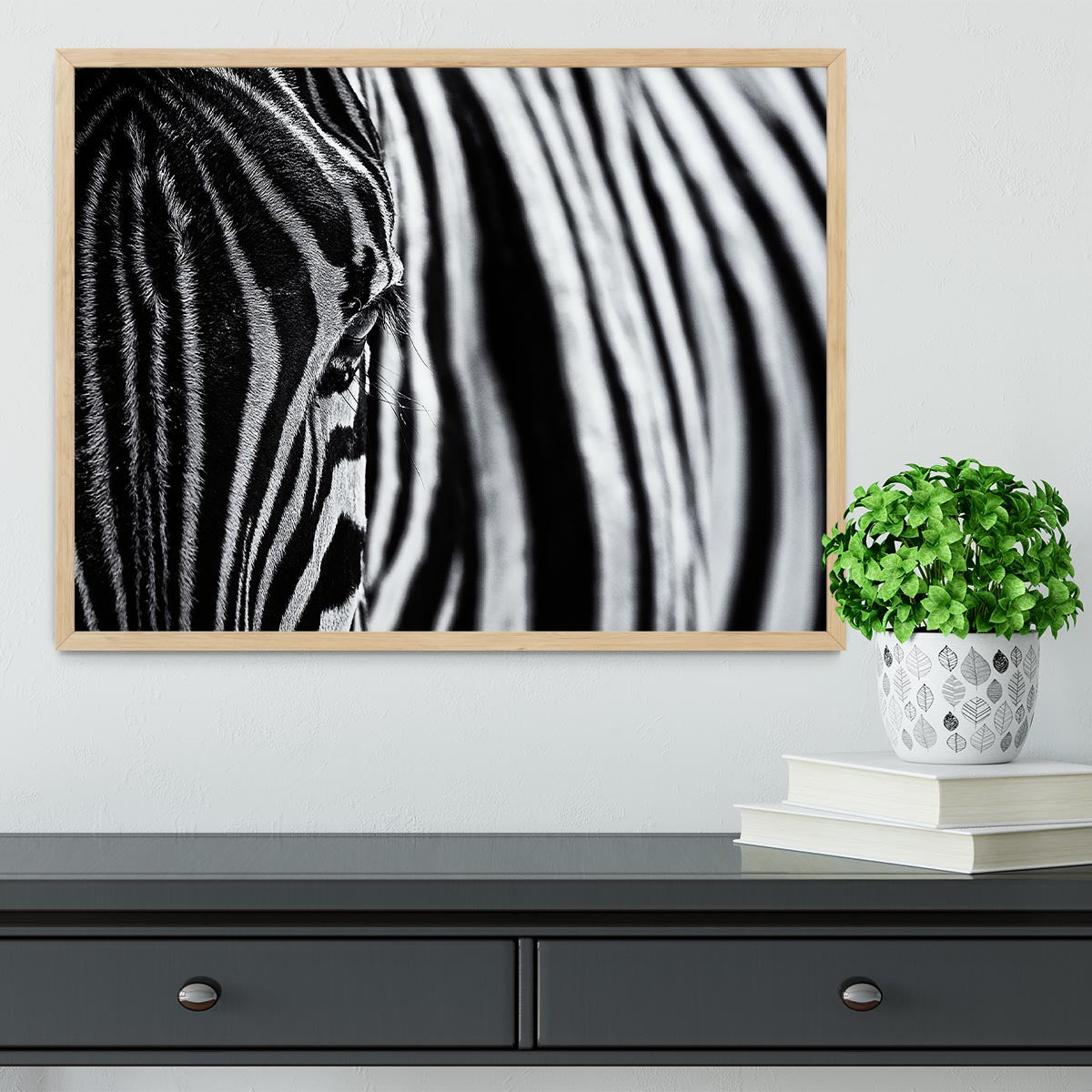 Zebra Close Up Framed Print - Canvas Art Rocks - 4
