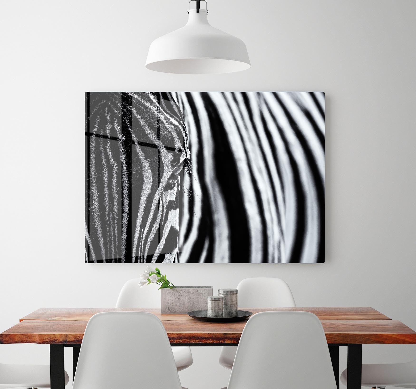 Zebra Close Up HD Metal Print - Canvas Art Rocks - 2