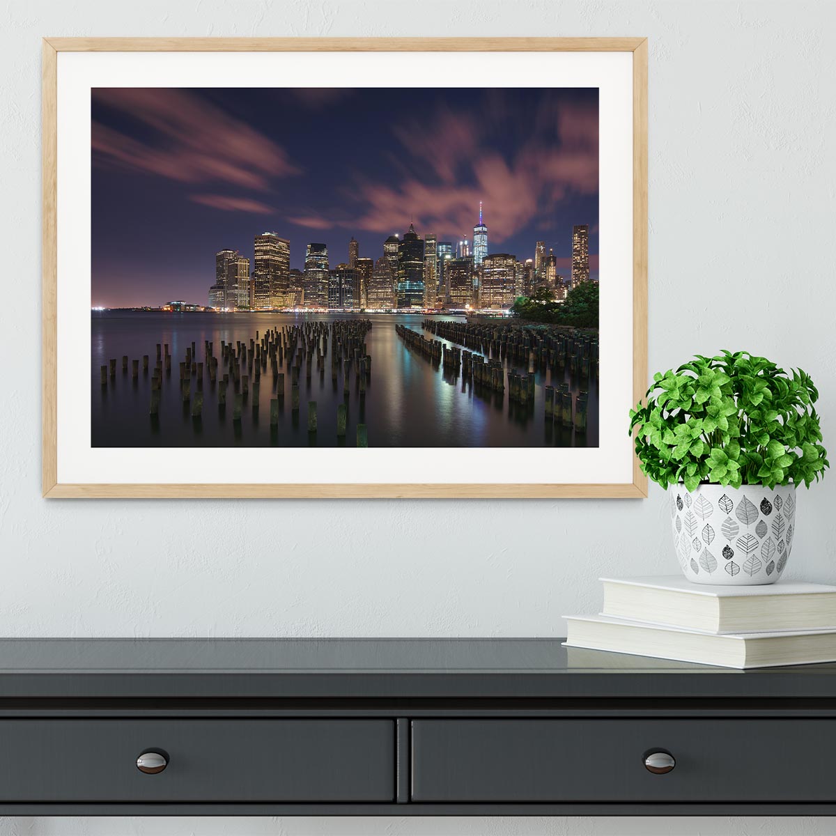 New York City At Night Framed Print - Canvas Art Rocks - 3