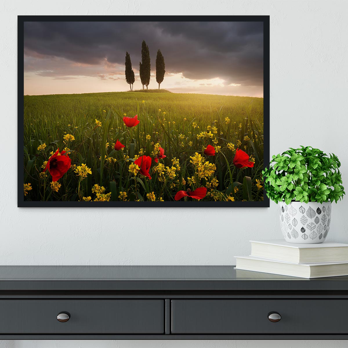 Blooming Tuscany Framed Print - Canvas Art Rocks - 2