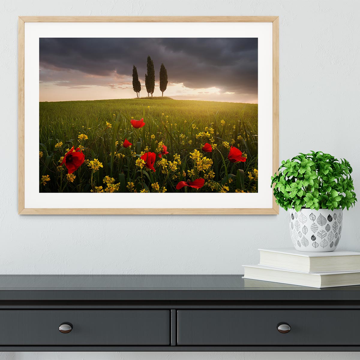 Blooming Tuscany Framed Print - Canvas Art Rocks - 3