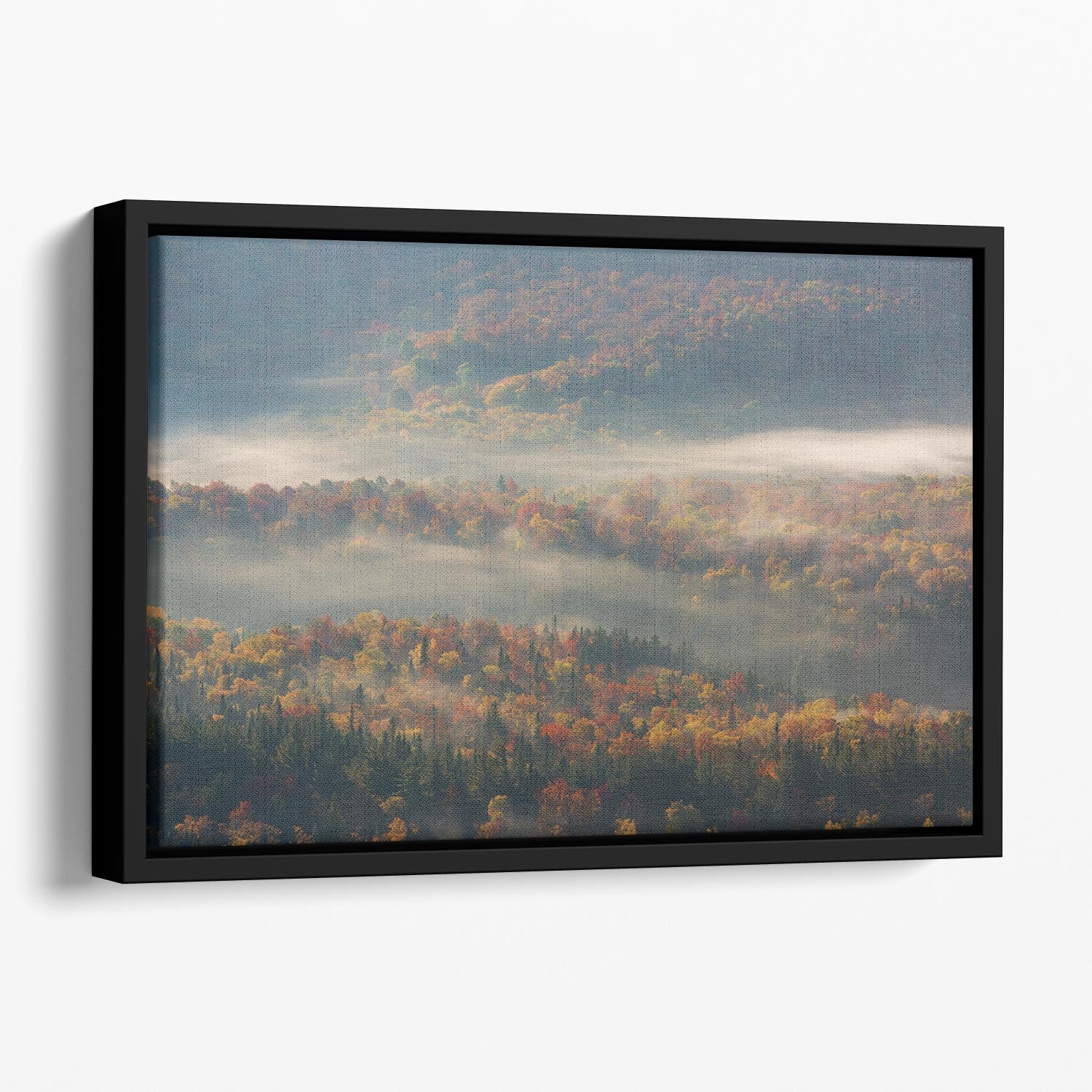 Misty Morning Floating Framed Canvas - Canvas Art Rocks - 1