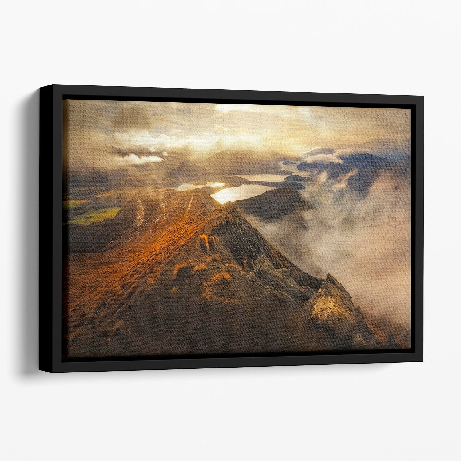 Roy's Peak Floating Framed Canvas - Canvas Art Rocks - 1