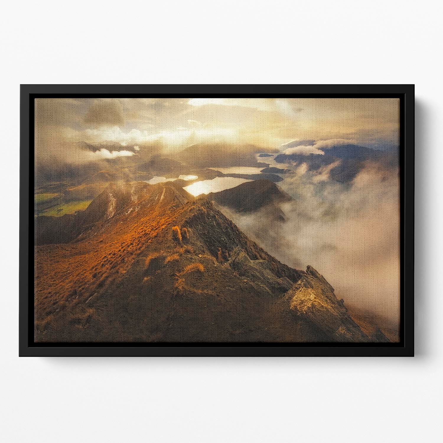 Roy's Peak Floating Framed Canvas - Canvas Art Rocks - 2