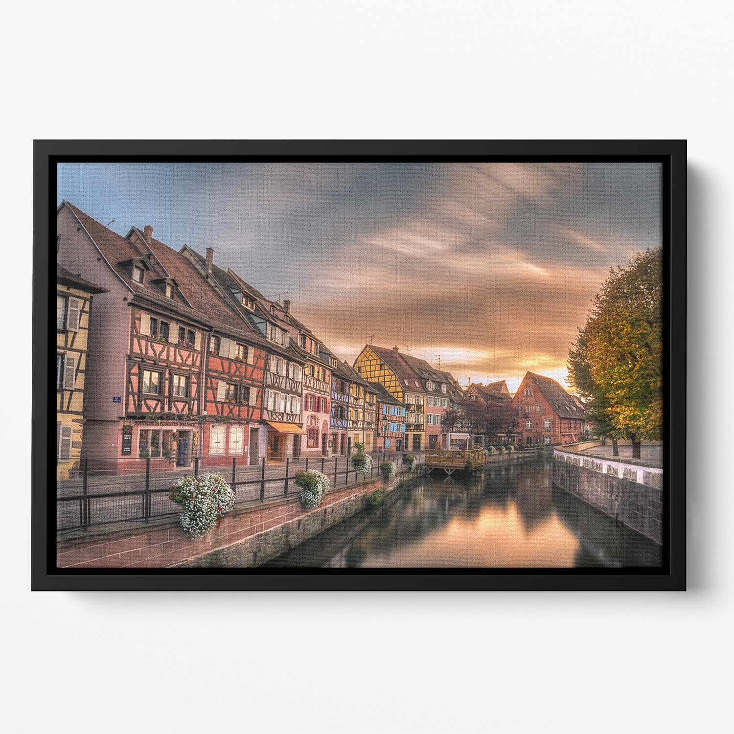 Fall In Colmar Floating Framed Canvas - Canvas Art Rocks - 2