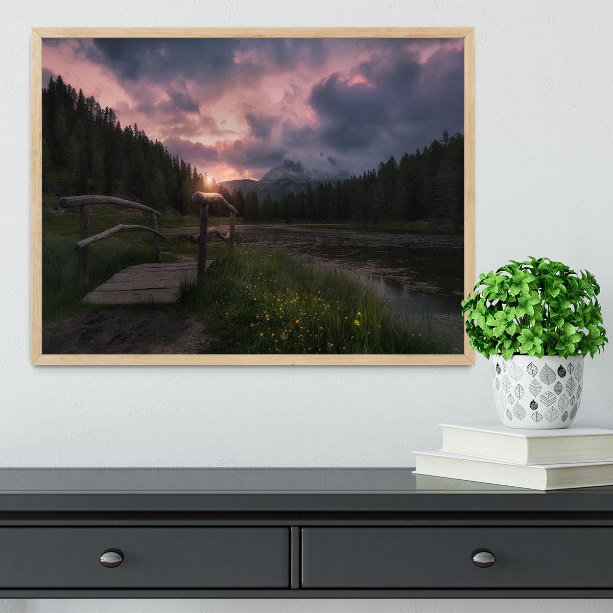 Bridge To The River Framed Print - Canvas Art Rocks - 4