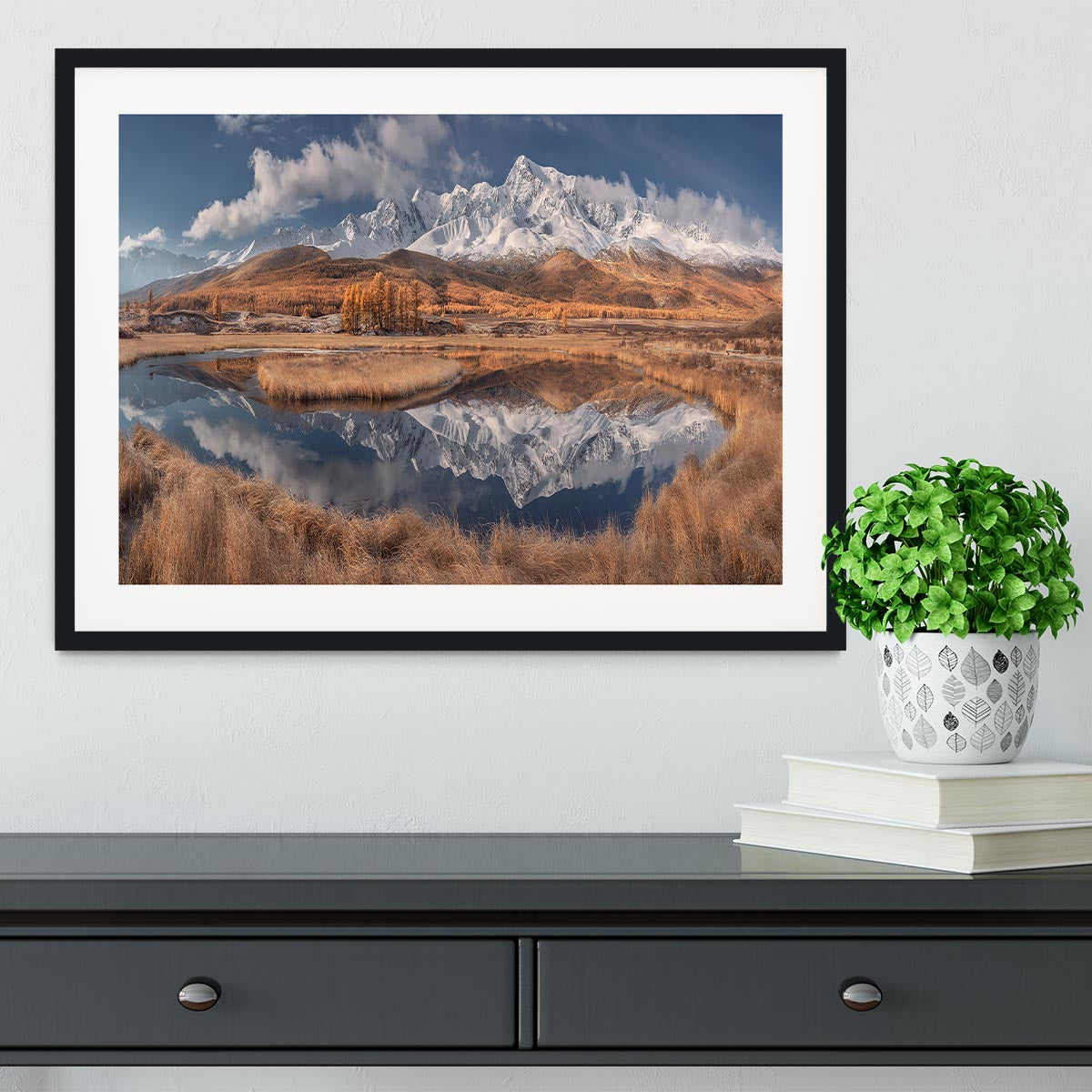 Mirror For Mountains 3 Framed Print - Canvas Art Rocks - 1