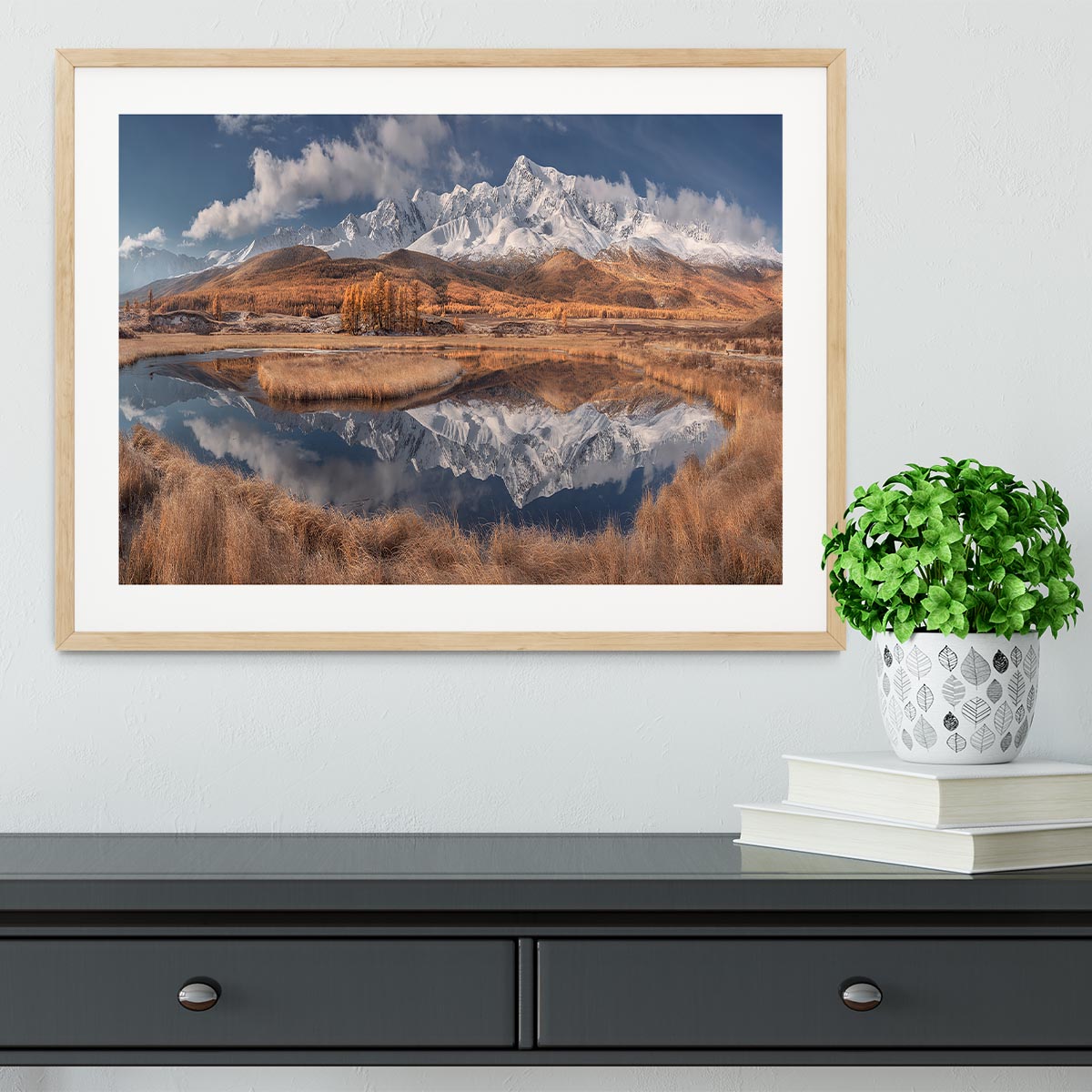 Mirror For Mountains 3 Framed Print - Canvas Art Rocks - 3