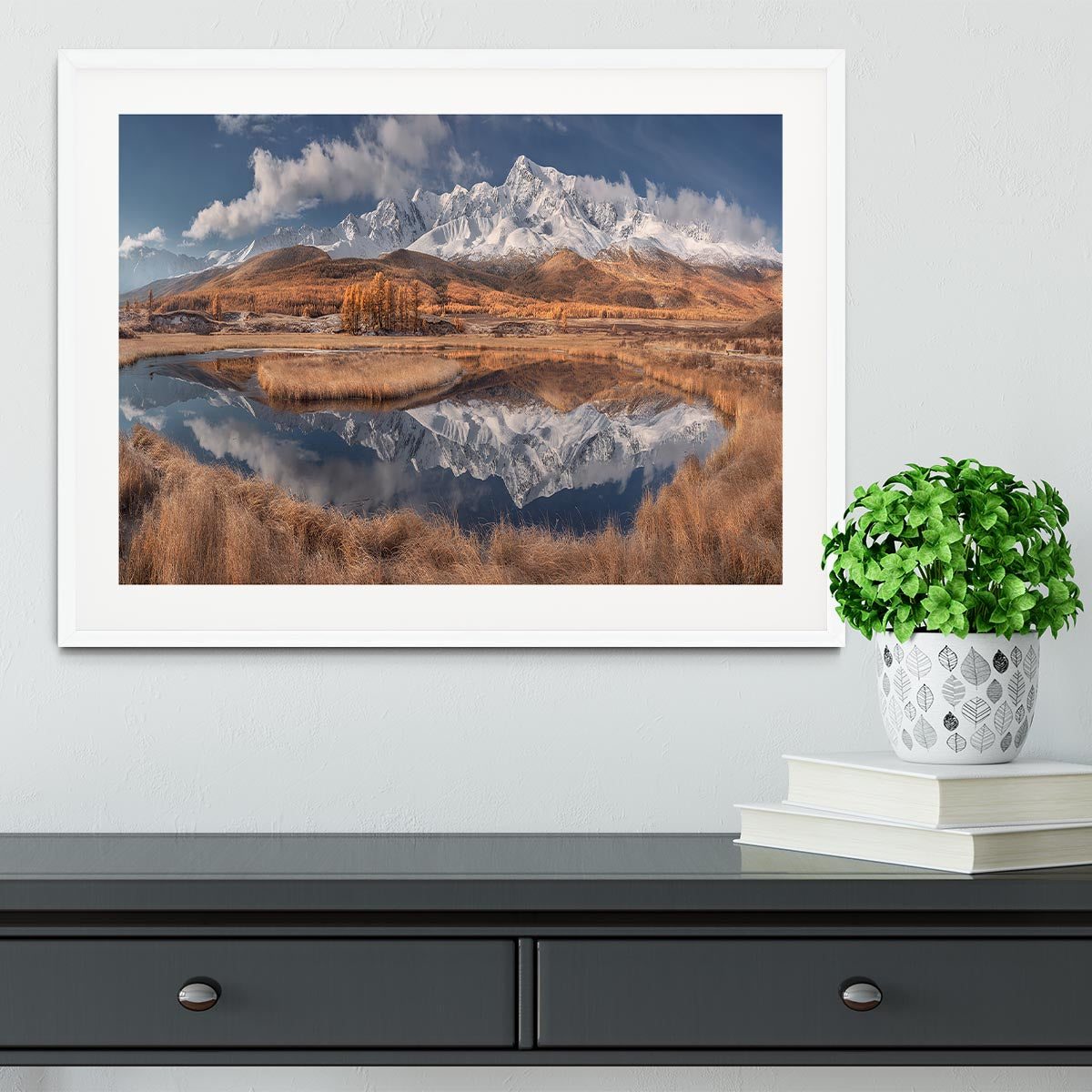 Mirror For Mountains 3 Framed Print - Canvas Art Rocks - 5