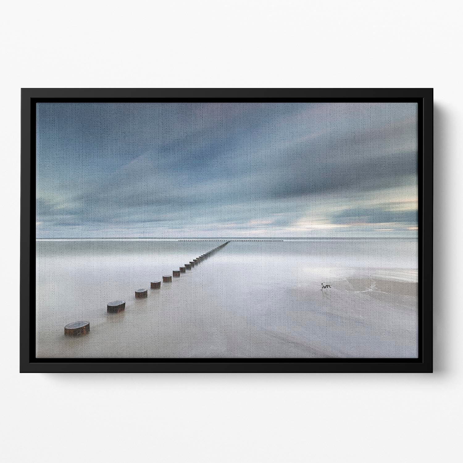 Beach And Sky Floating Framed Canvas - Canvas Art Rocks - 2