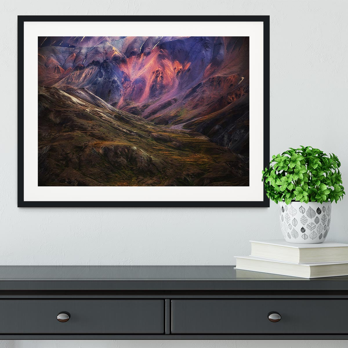 The Pink Mountain Framed Print - Canvas Art Rocks - 1