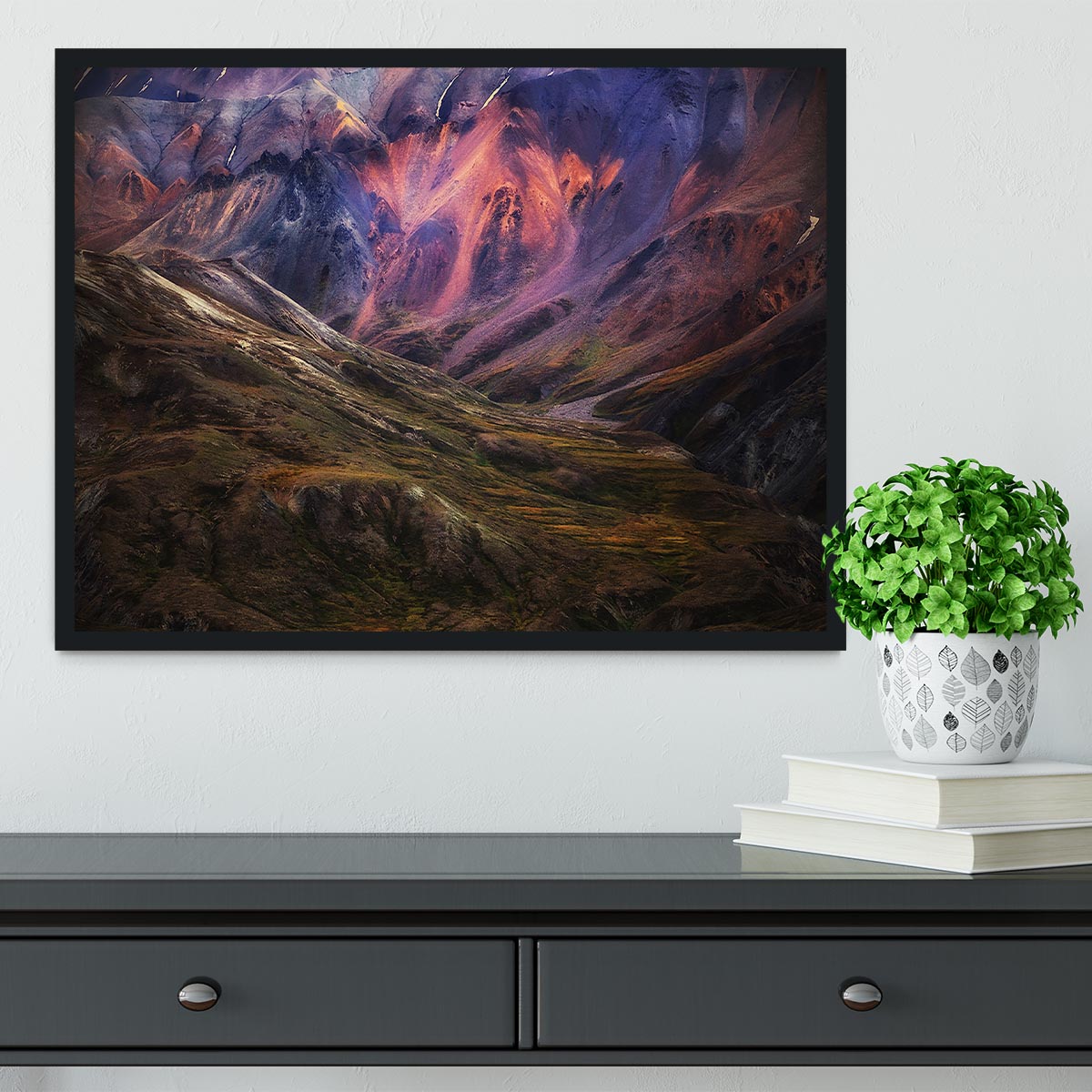 The Pink Mountain Framed Print - Canvas Art Rocks - 2