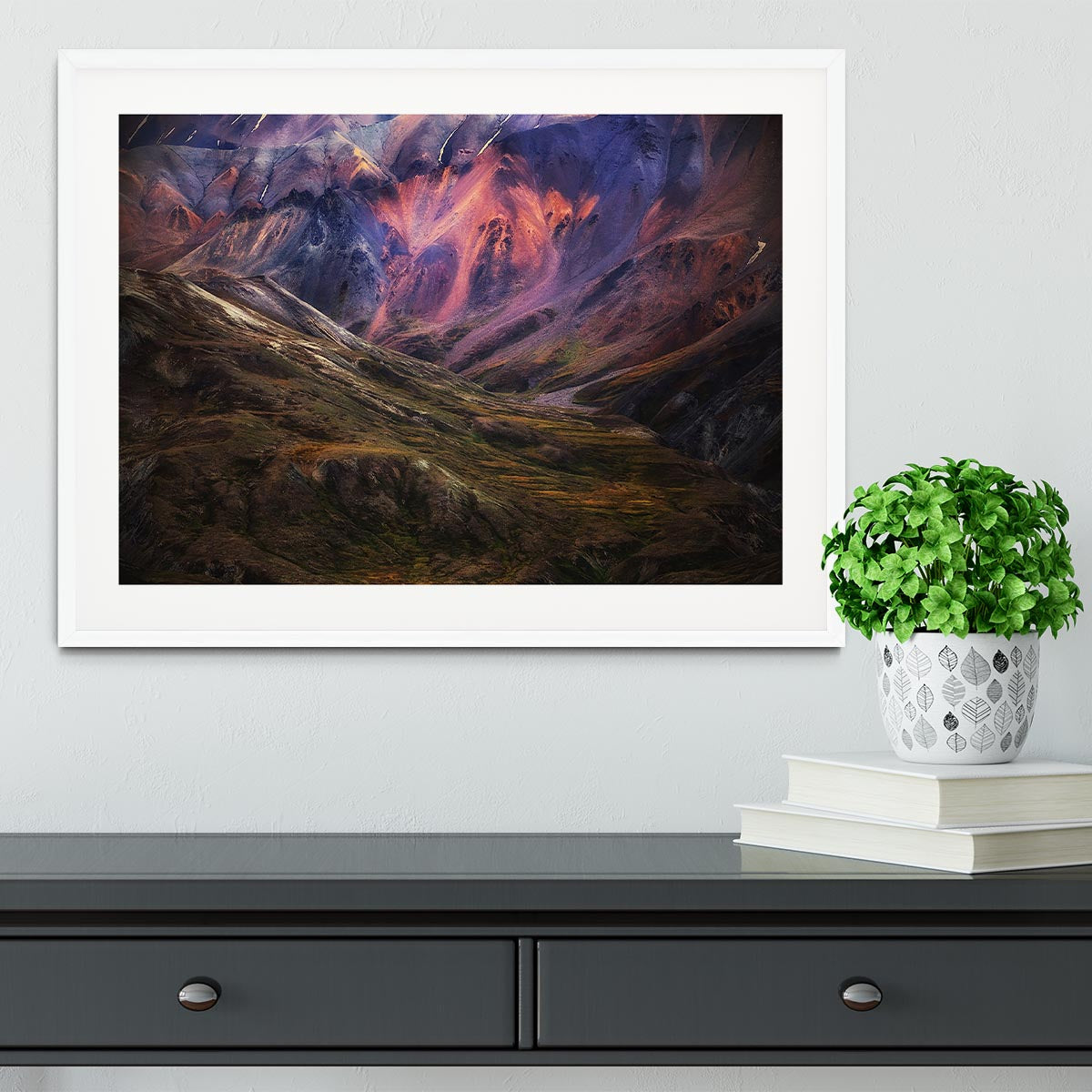 The Pink Mountain Framed Print - Canvas Art Rocks - 5