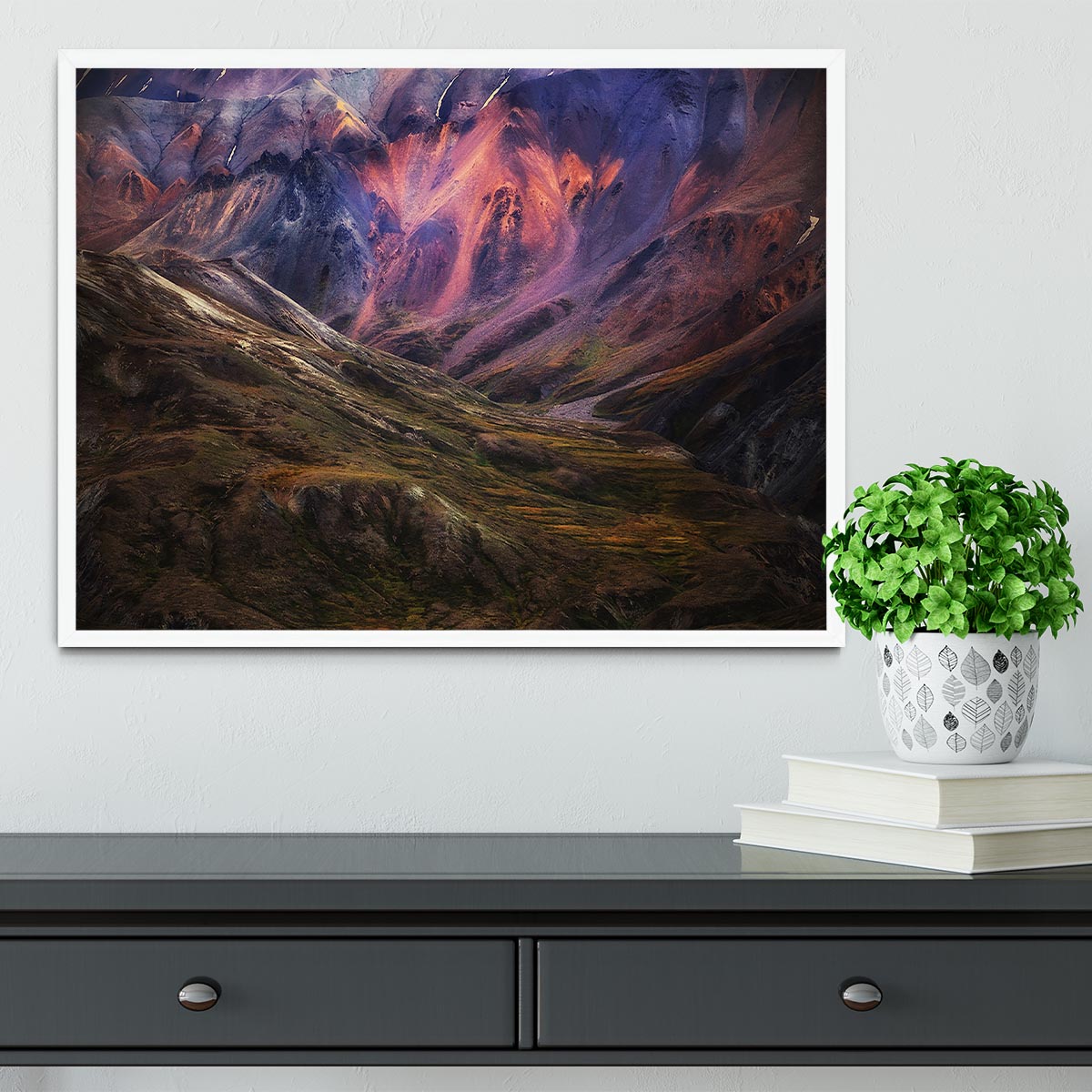 The Pink Mountain Framed Print - Canvas Art Rocks -6