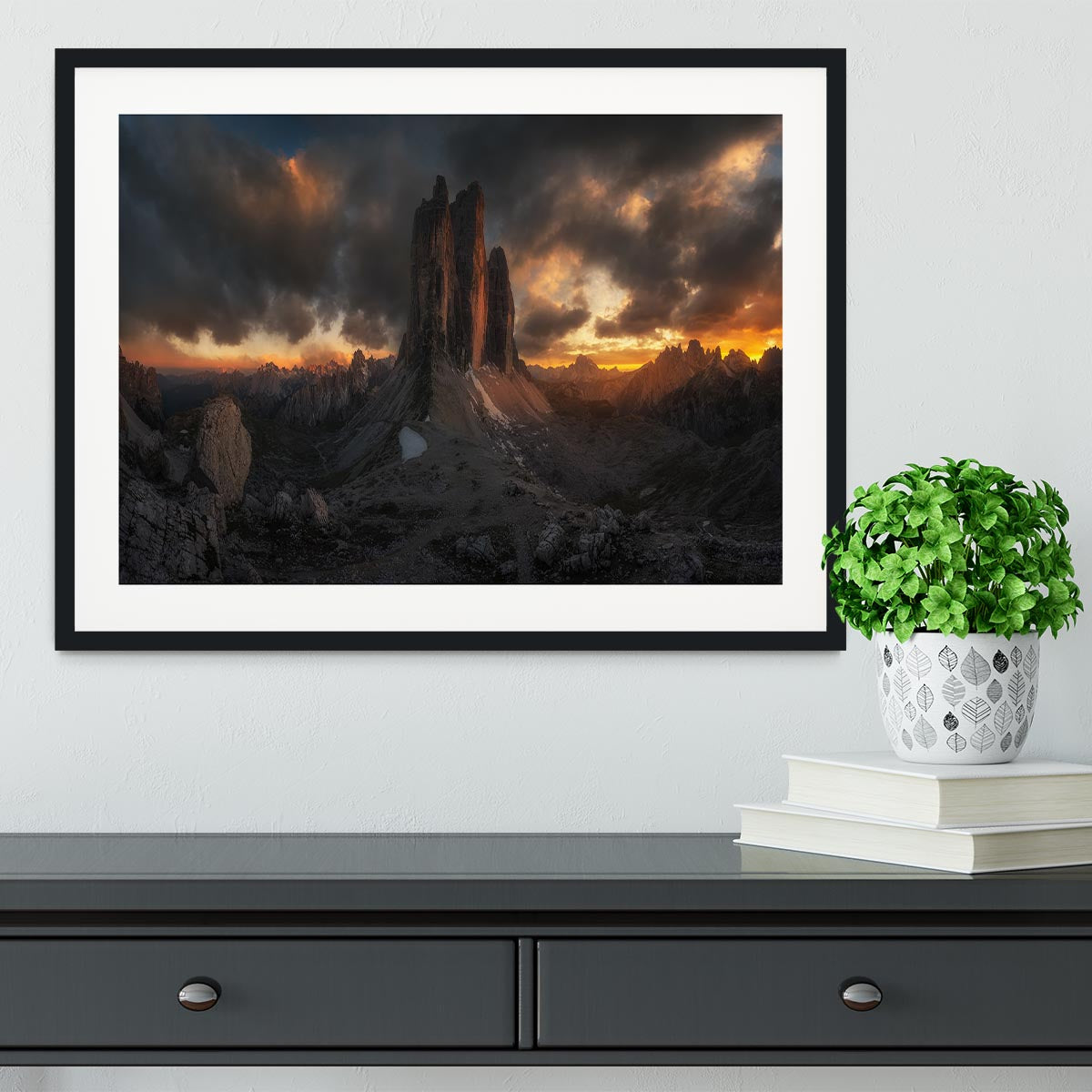 Dolomitas Mountains Framed Print - Canvas Art Rocks - 1