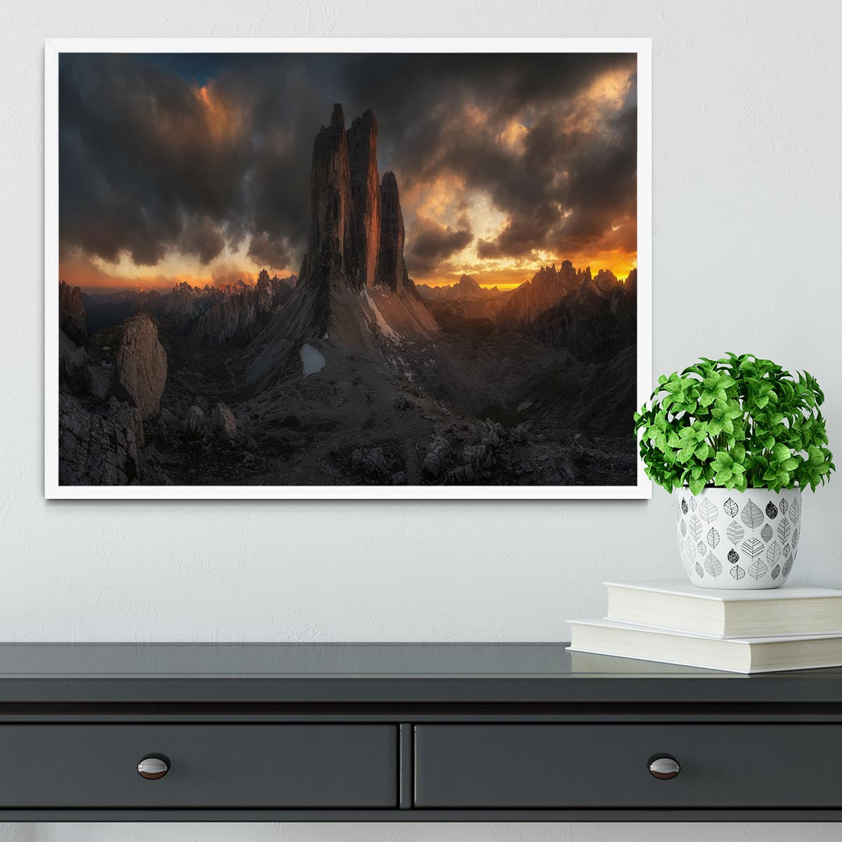 Dolomitas Mountains Framed Print - Canvas Art Rocks -6