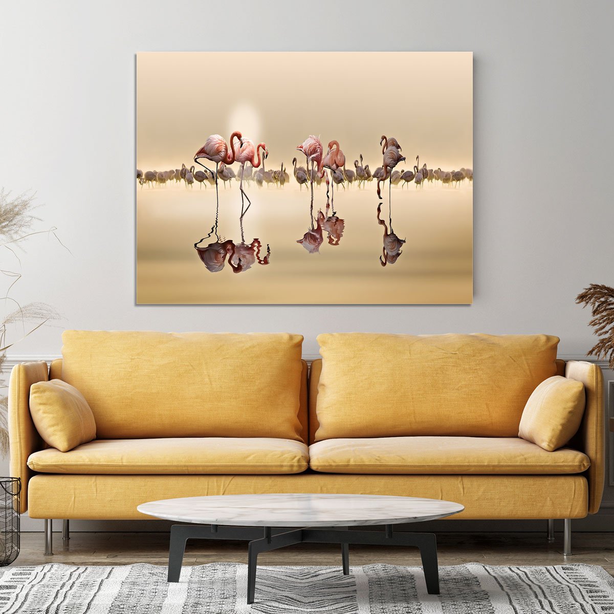 Flamingos In The Sun Canvas Print or Poster - Canvas Art Rocks - 4