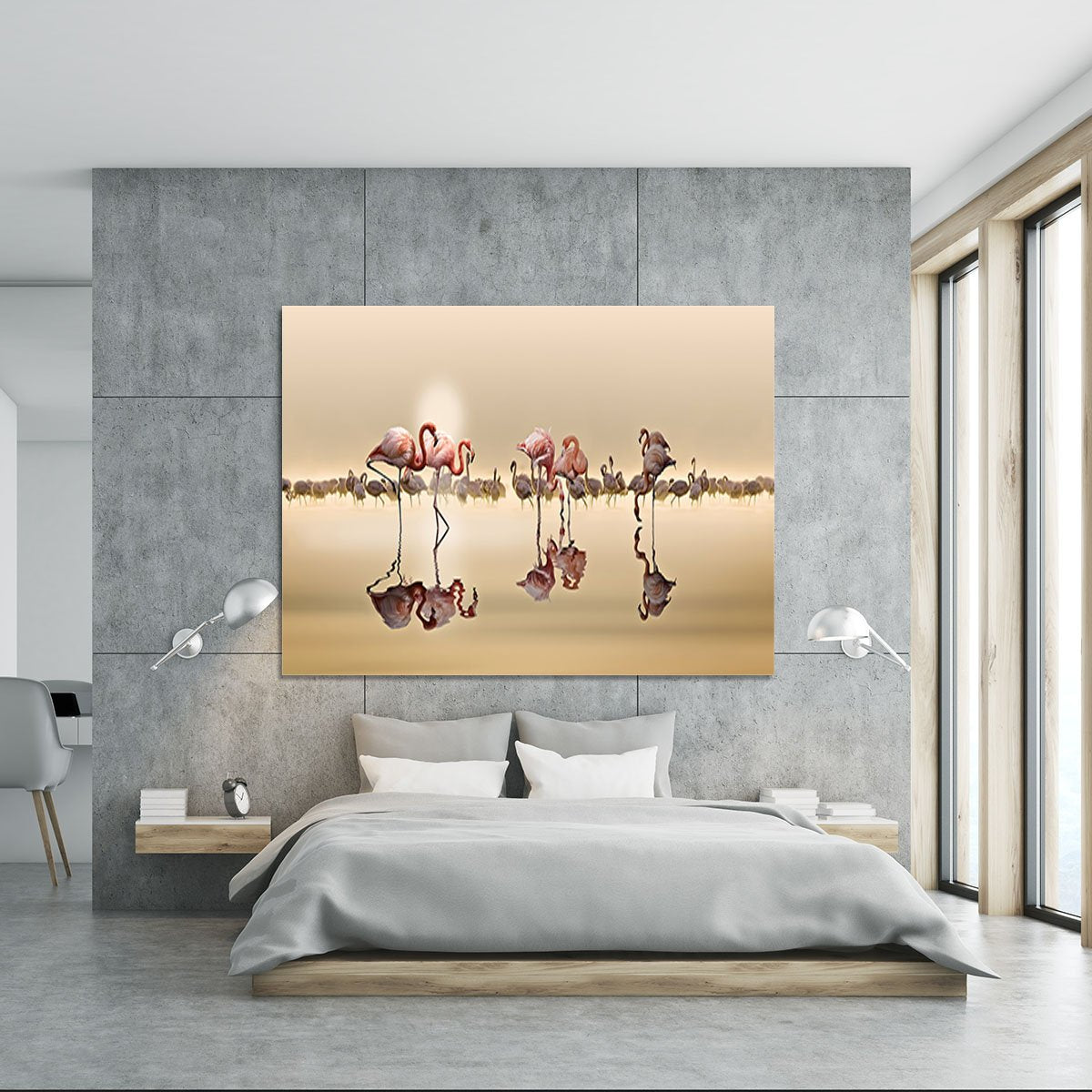 Flamingos In The Sun Canvas Print or Poster - Canvas Art Rocks - 5