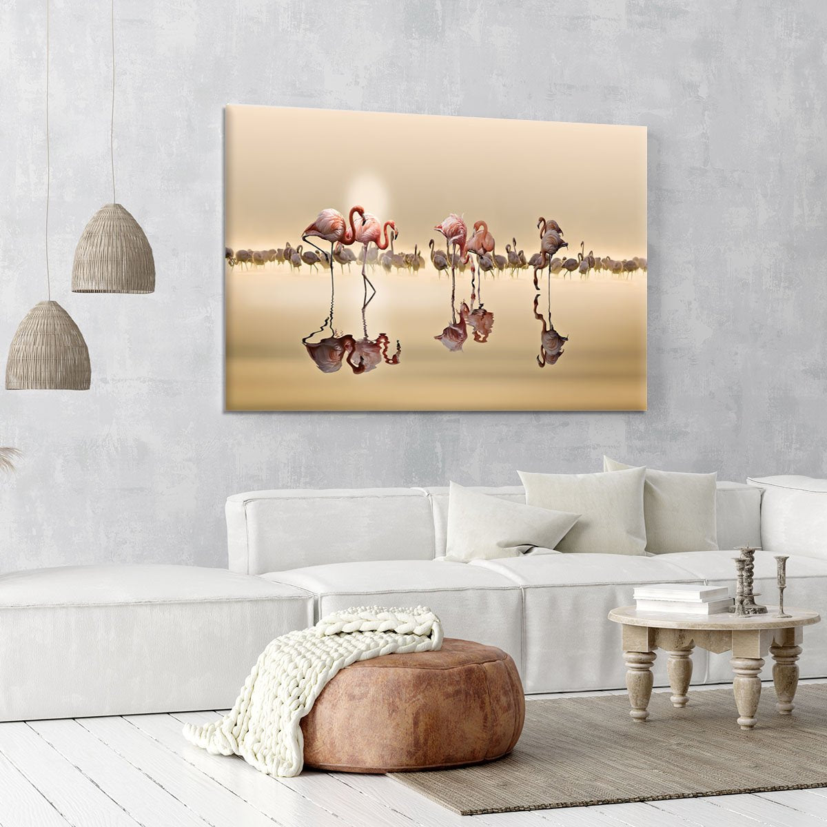 Flamingos In The Sun Canvas Print or Poster - Canvas Art Rocks - 6