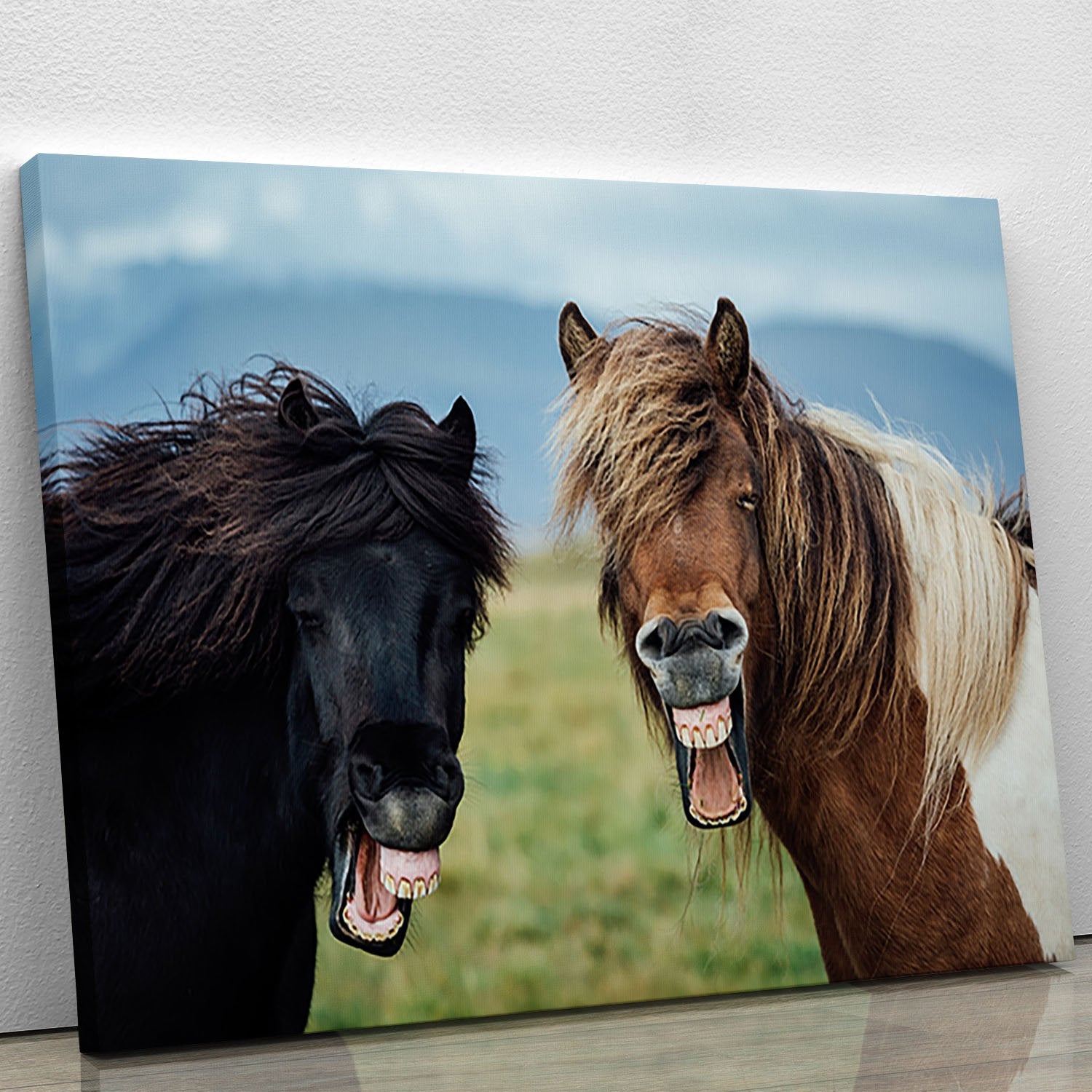 Smiling Horses Canvas Print or Poster - Canvas Art Rocks - 1