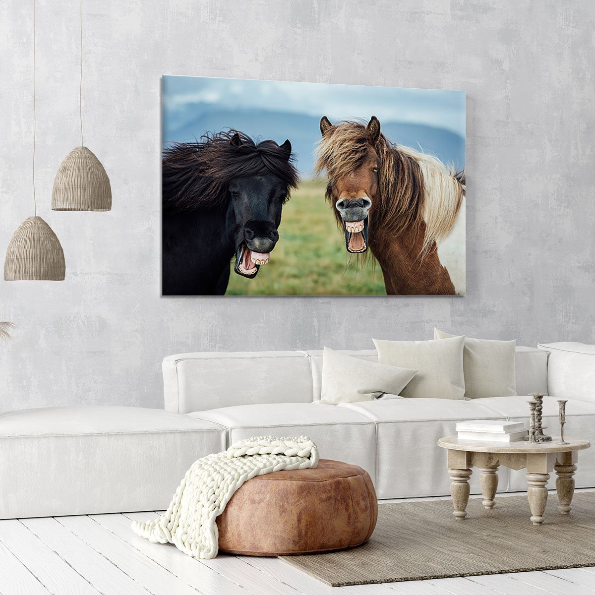 Smiling Horses Canvas Print or Poster - Canvas Art Rocks - 6