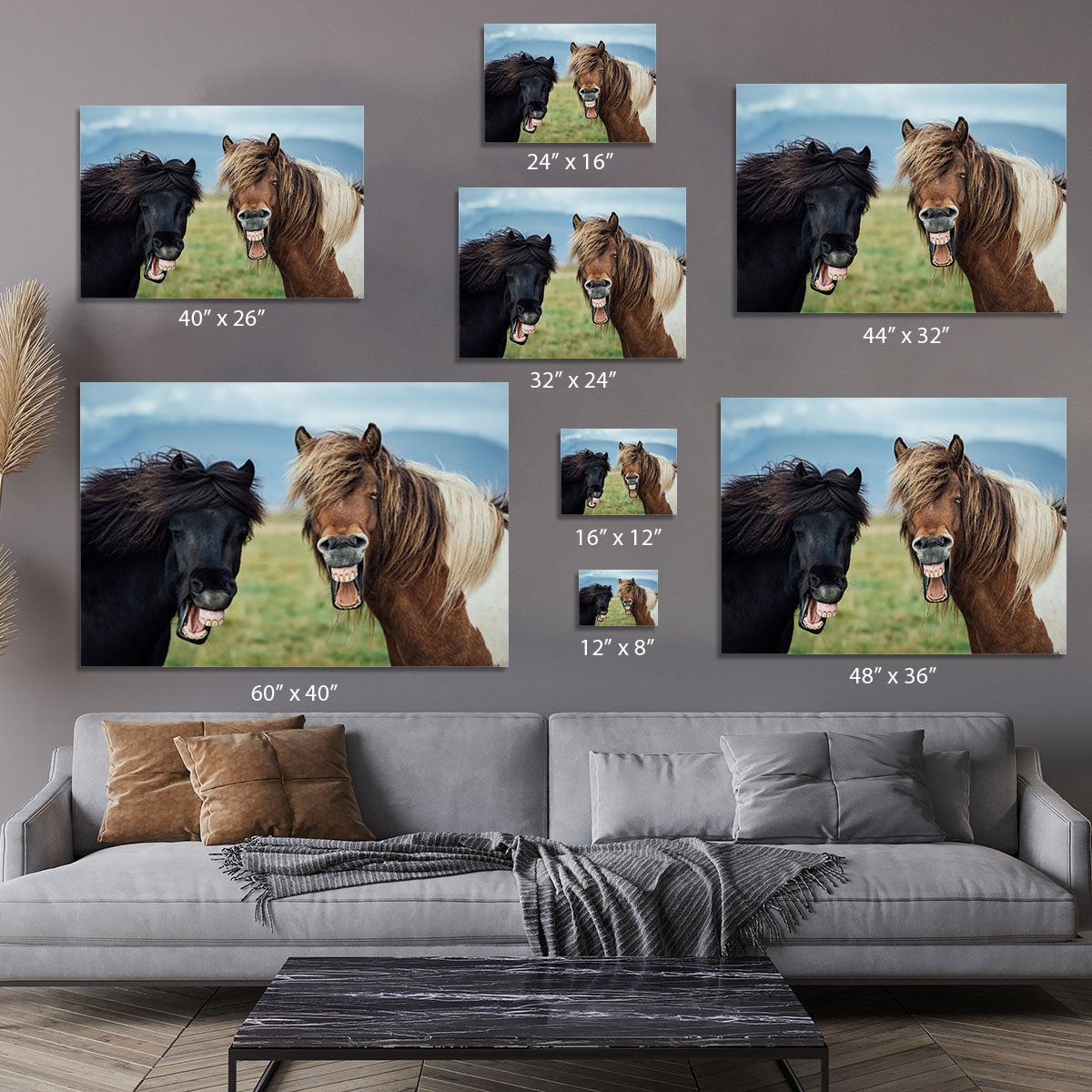 Smiling Horses Canvas Print or Poster - Canvas Art Rocks - 7
