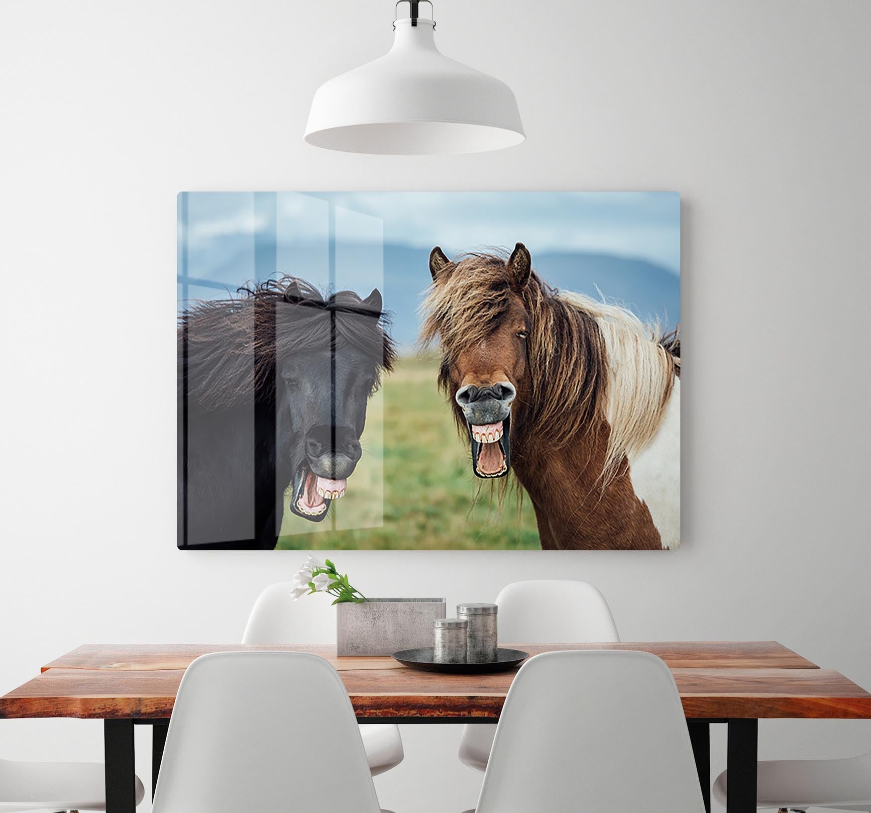 Smiling Horses HD Metal Print - Canvas Art Rocks - 2