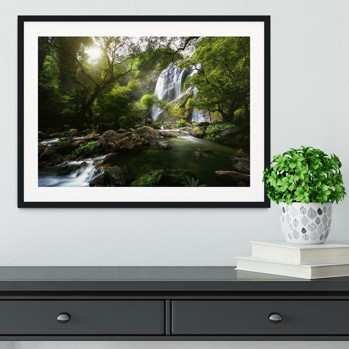 Mountain Stream Framed Print - Canvas Art Rocks - 1