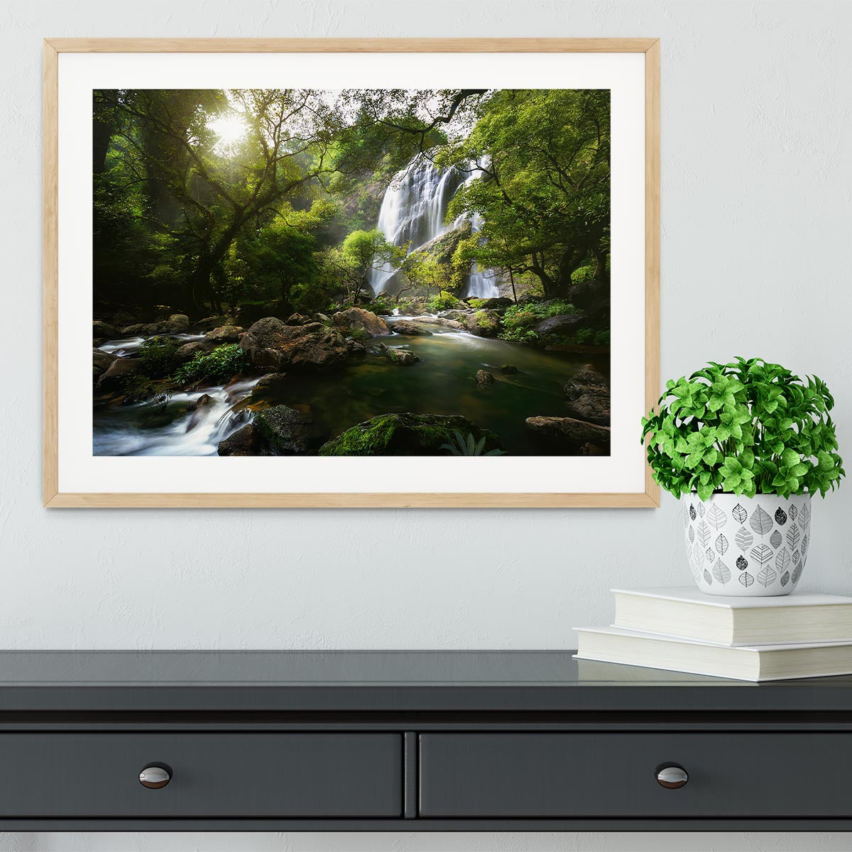 Mountain Stream Framed Print - Canvas Art Rocks - 3