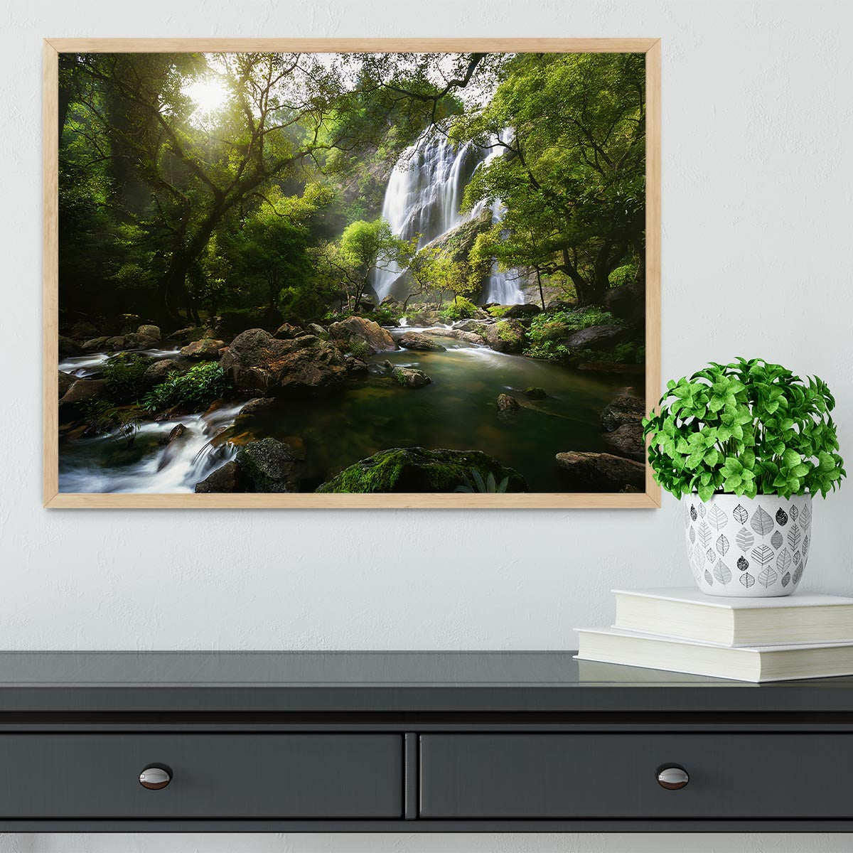 Mountain Stream Framed Print - Canvas Art Rocks - 4