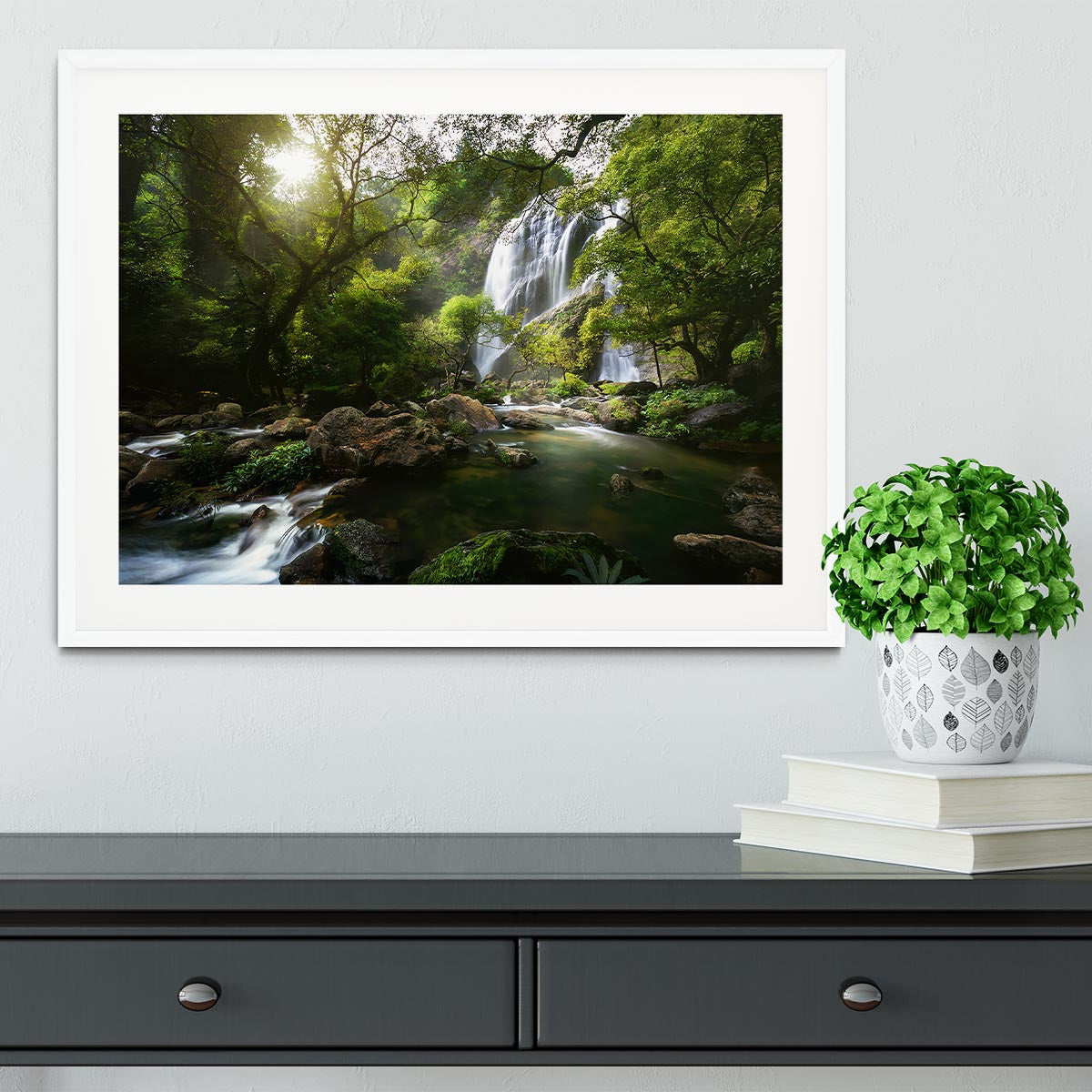 Mountain Stream Framed Print - Canvas Art Rocks - 5