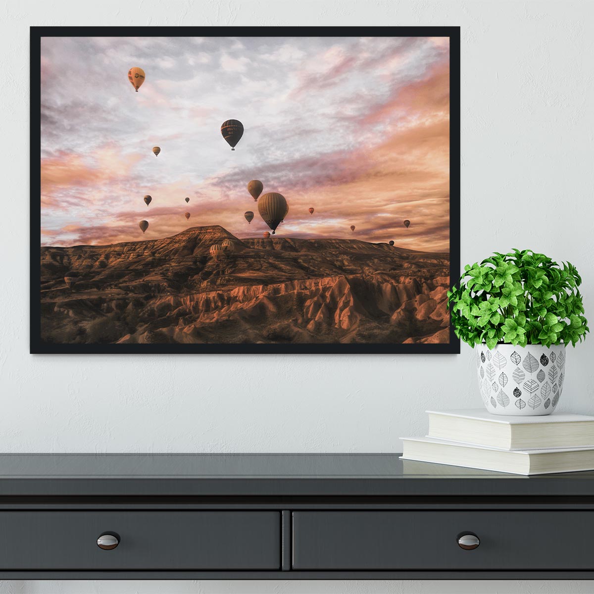 Cappodocia Hot Air Balloon Framed Print - Canvas Art Rocks - 2