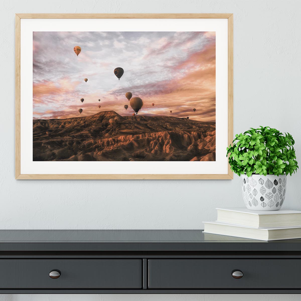 Cappodocia Hot Air Balloon Framed Print - Canvas Art Rocks - 3