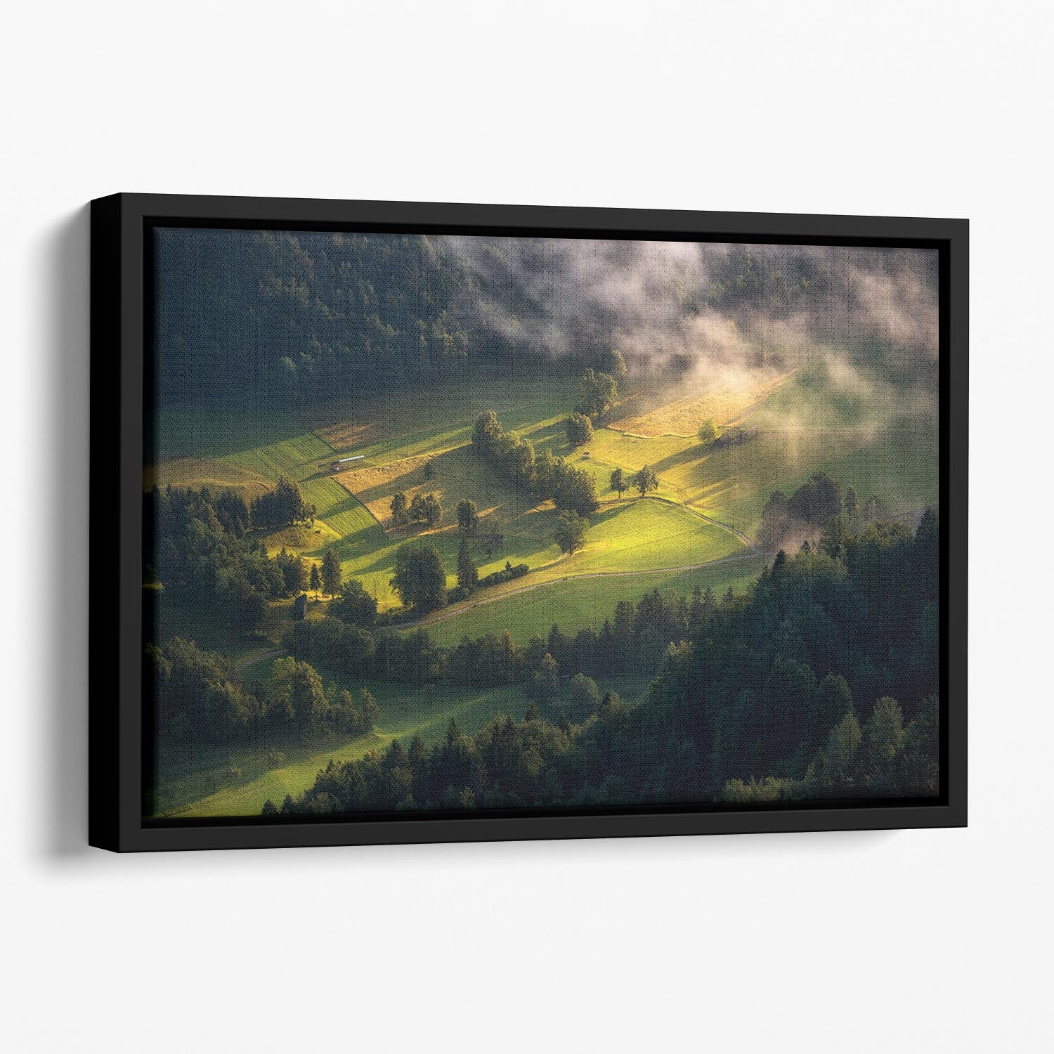 Light And Shadow Floating Framed Canvas - Canvas Art Rocks - 1