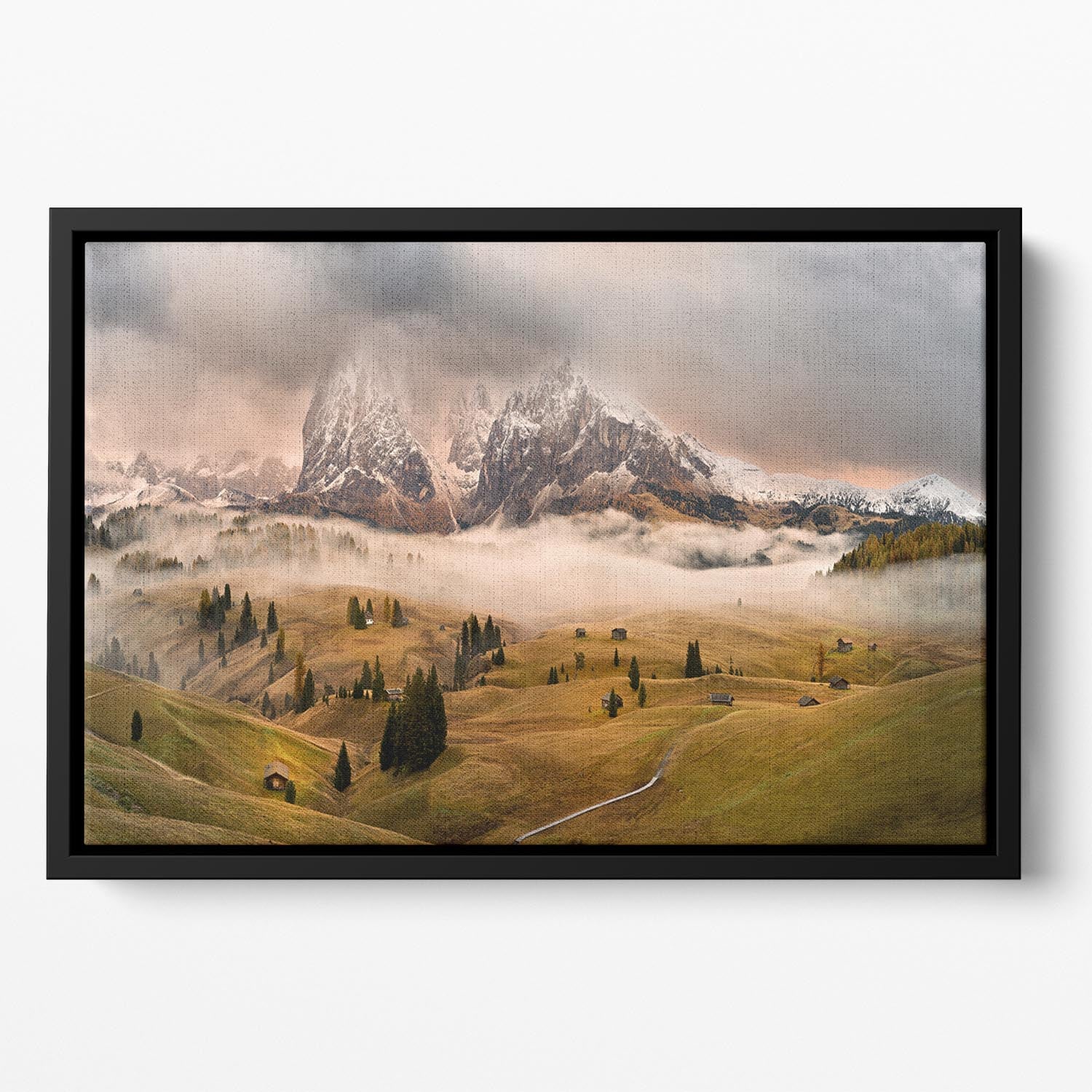 Dolomites Myths Floating Framed Canvas - Canvas Art Rocks - 2