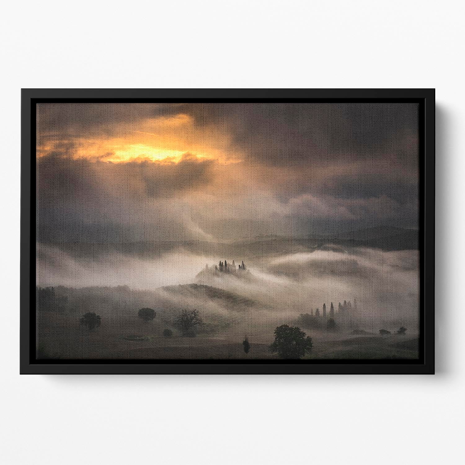 Waves Of Fog Floating Framed Canvas - Canvas Art Rocks - 2