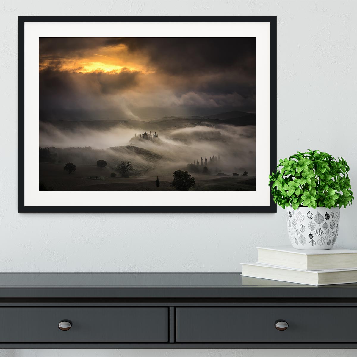 Waves Of Fog Framed Print - Canvas Art Rocks - 1