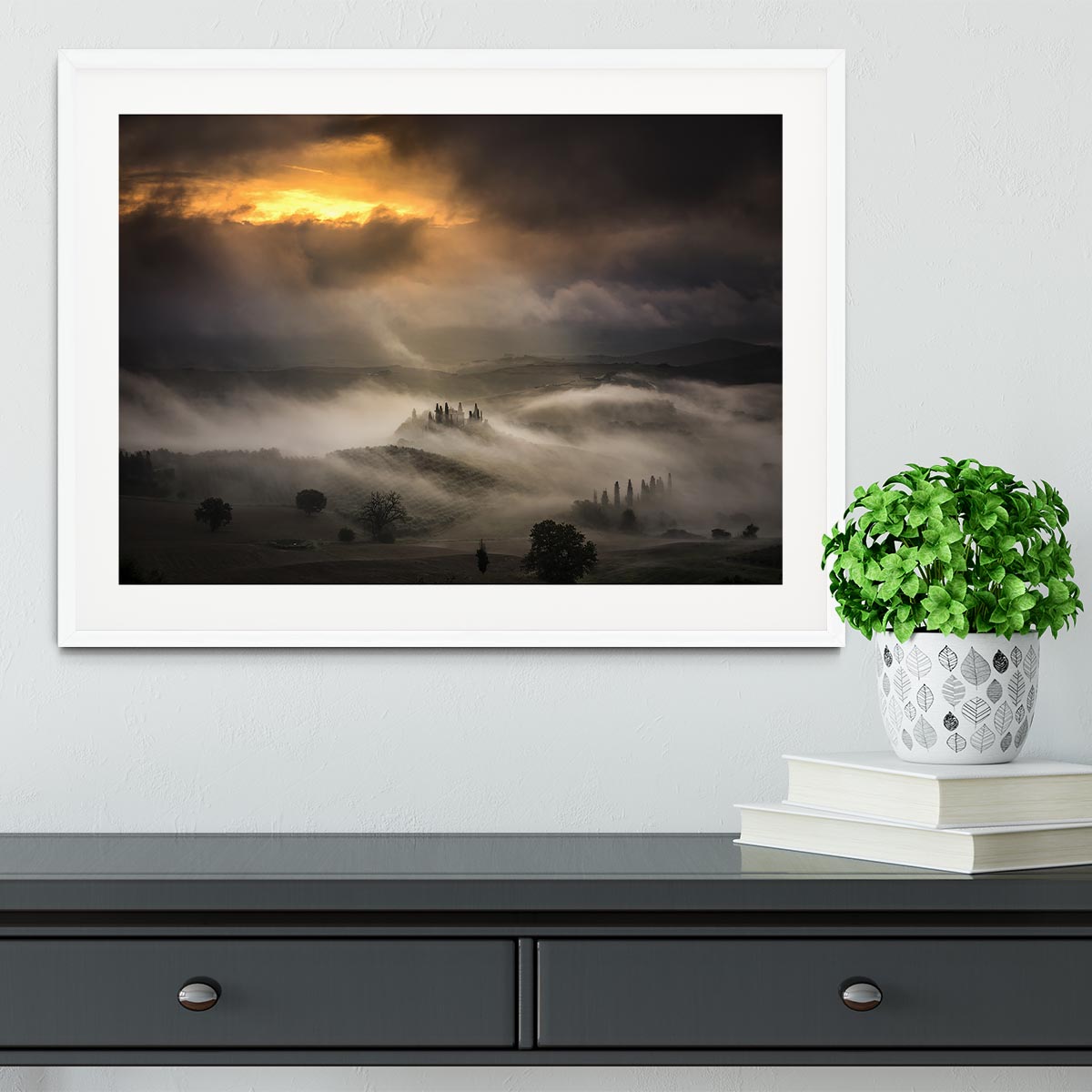 Waves Of Fog Framed Print - Canvas Art Rocks - 5