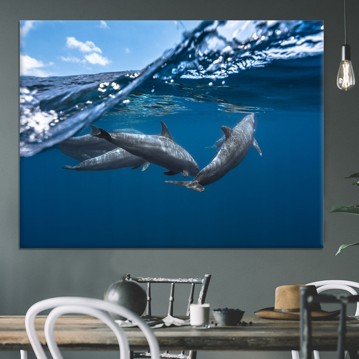 Dolphins Canvas Print or Poster - Canvas Art Rocks - 3