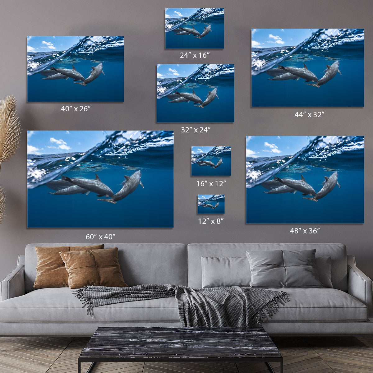 Dolphins Canvas Print or Poster - Canvas Art Rocks - 7