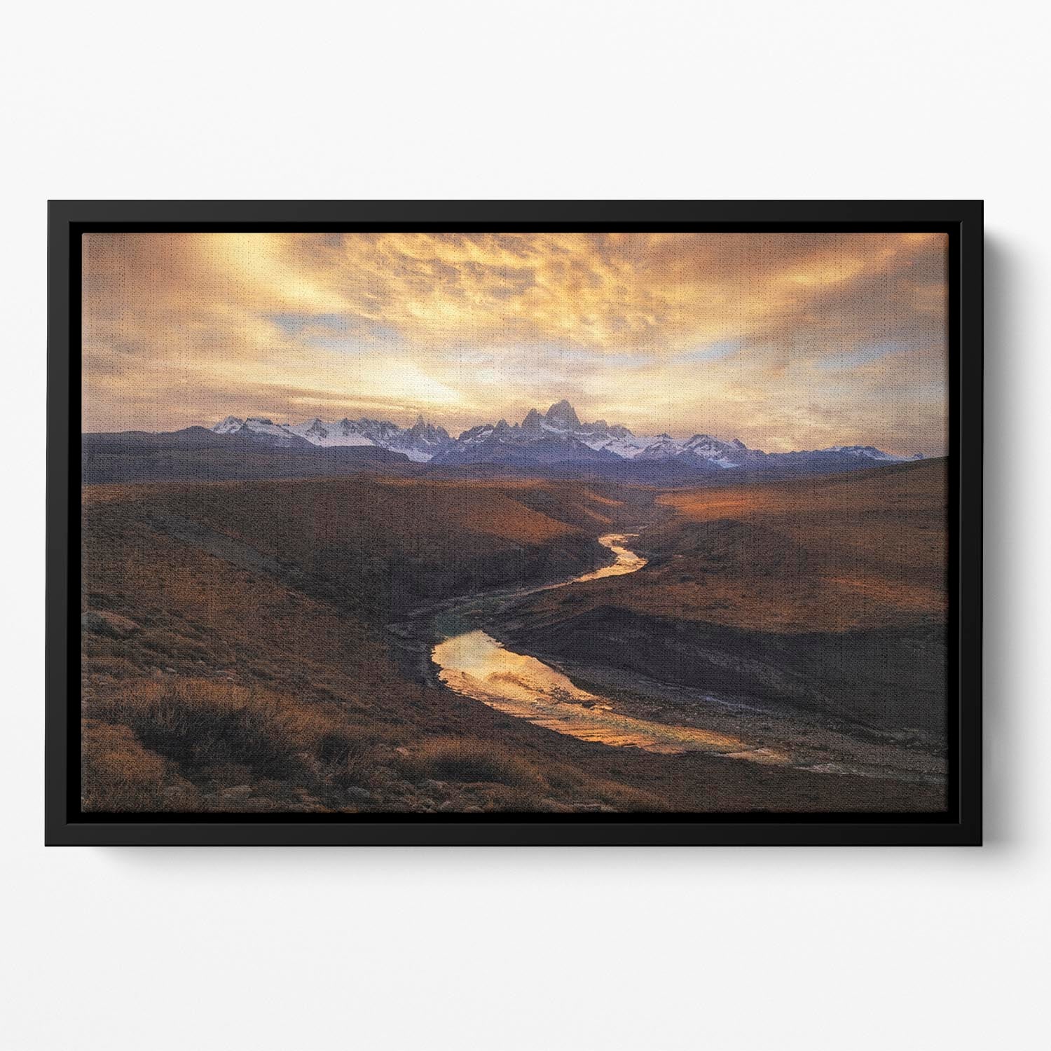 View From The Gorge Floating Framed Canvas - Canvas Art Rocks - 2