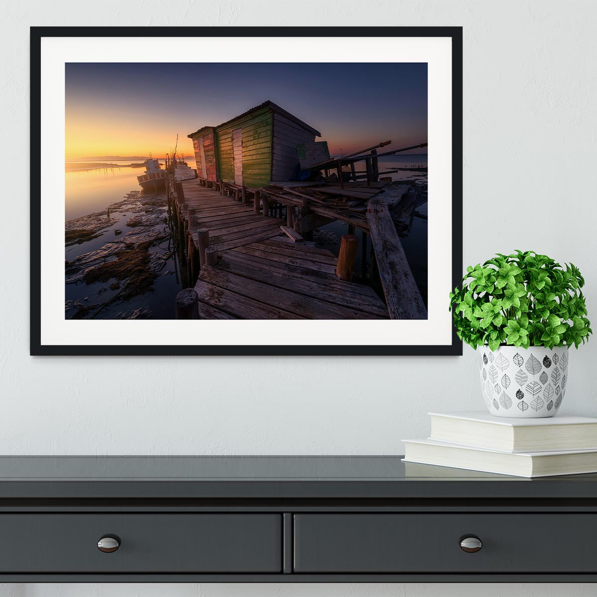 Carrasqueira FishermanaasHouses Framed Print - Canvas Art Rocks - 1