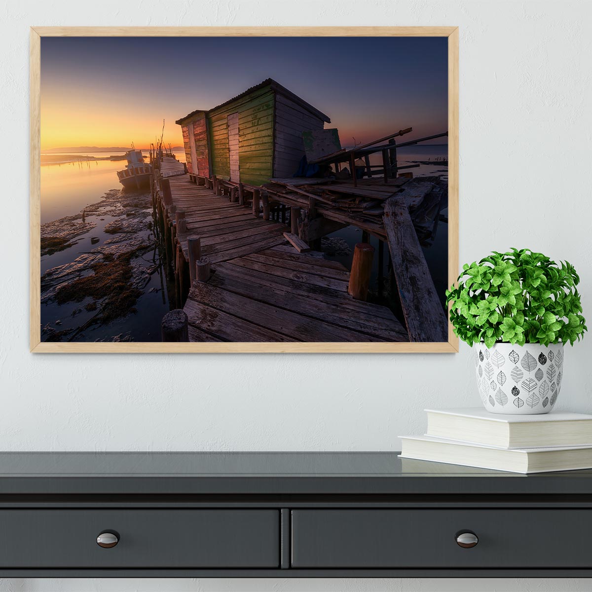 Carrasqueira FishermanaasHouses Framed Print - Canvas Art Rocks - 4