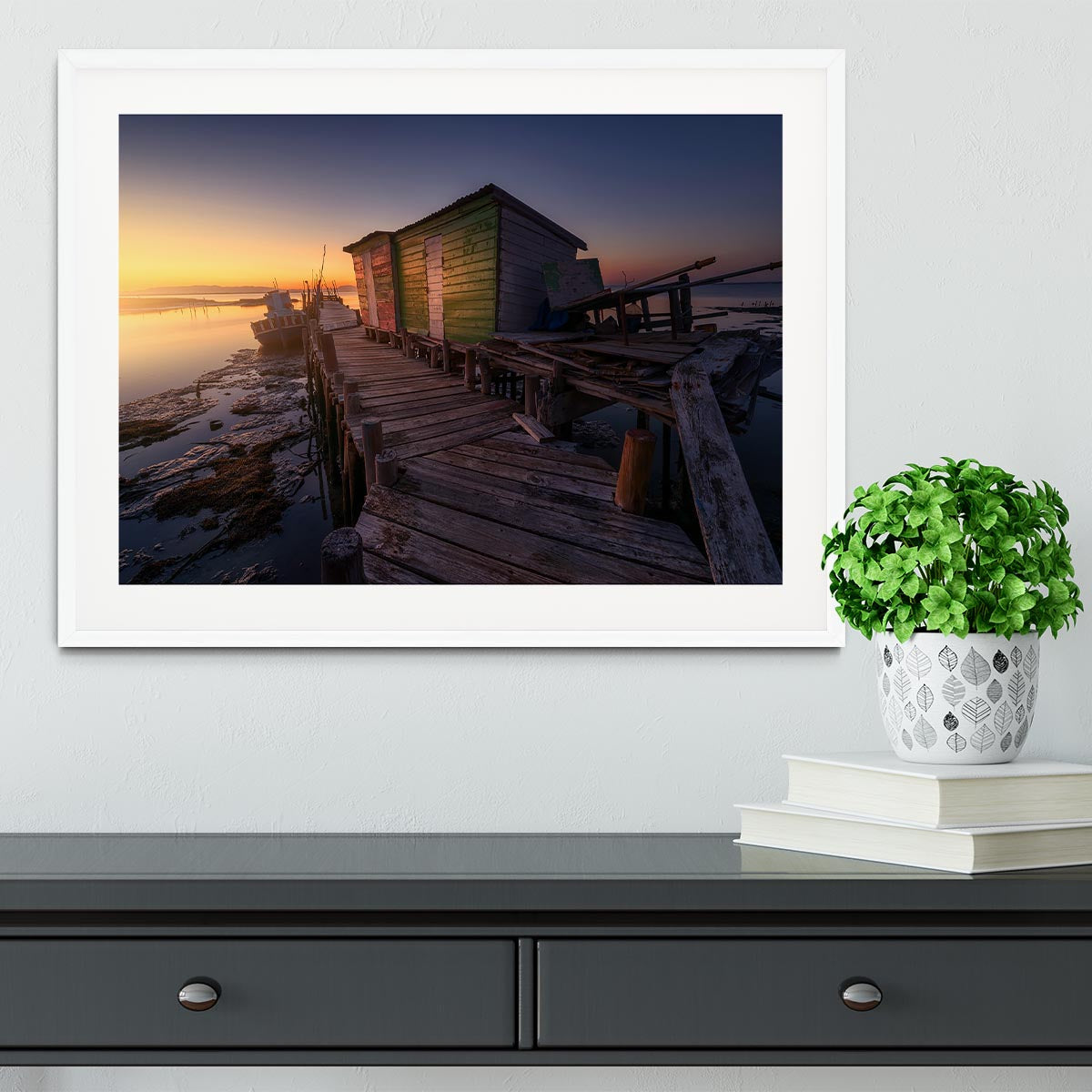 Carrasqueira FishermanaasHouses Framed Print - Canvas Art Rocks - 5