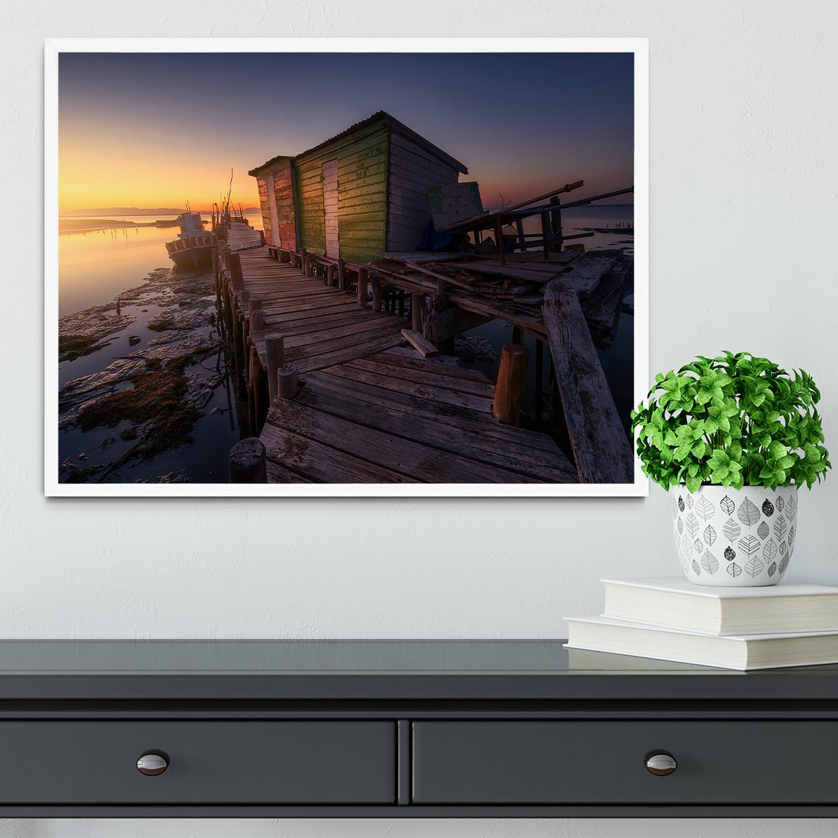 Carrasqueira FishermanaasHouses Framed Print - Canvas Art Rocks -6