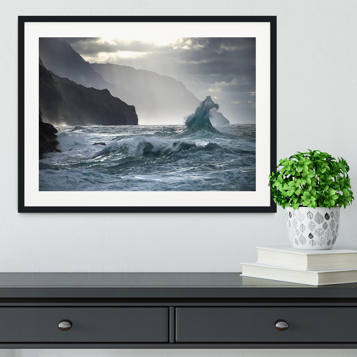 Coastal Waves Framed Print - Canvas Art Rocks - 1