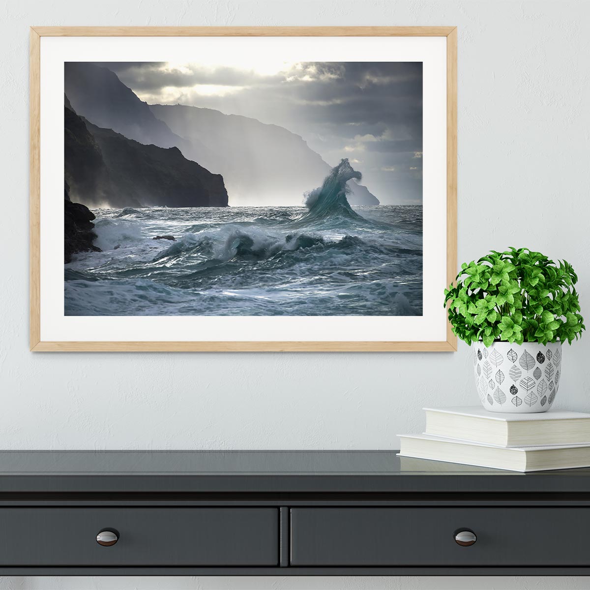 Coastal Waves Framed Print - Canvas Art Rocks - 3