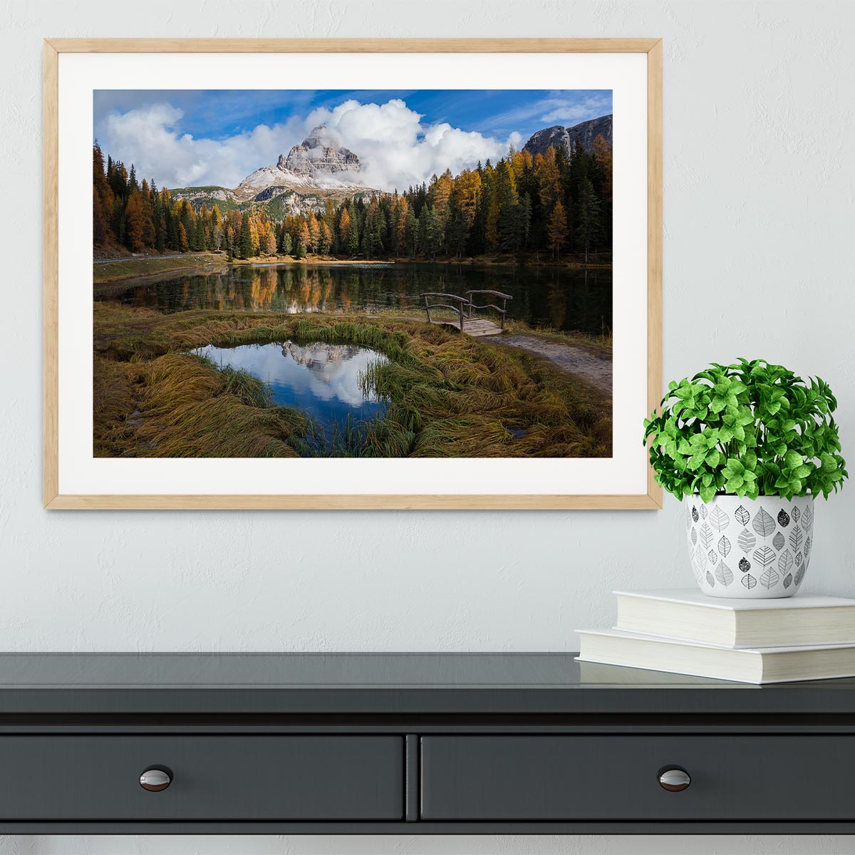 Lake Antorno Framed Print - Canvas Art Rocks - 3