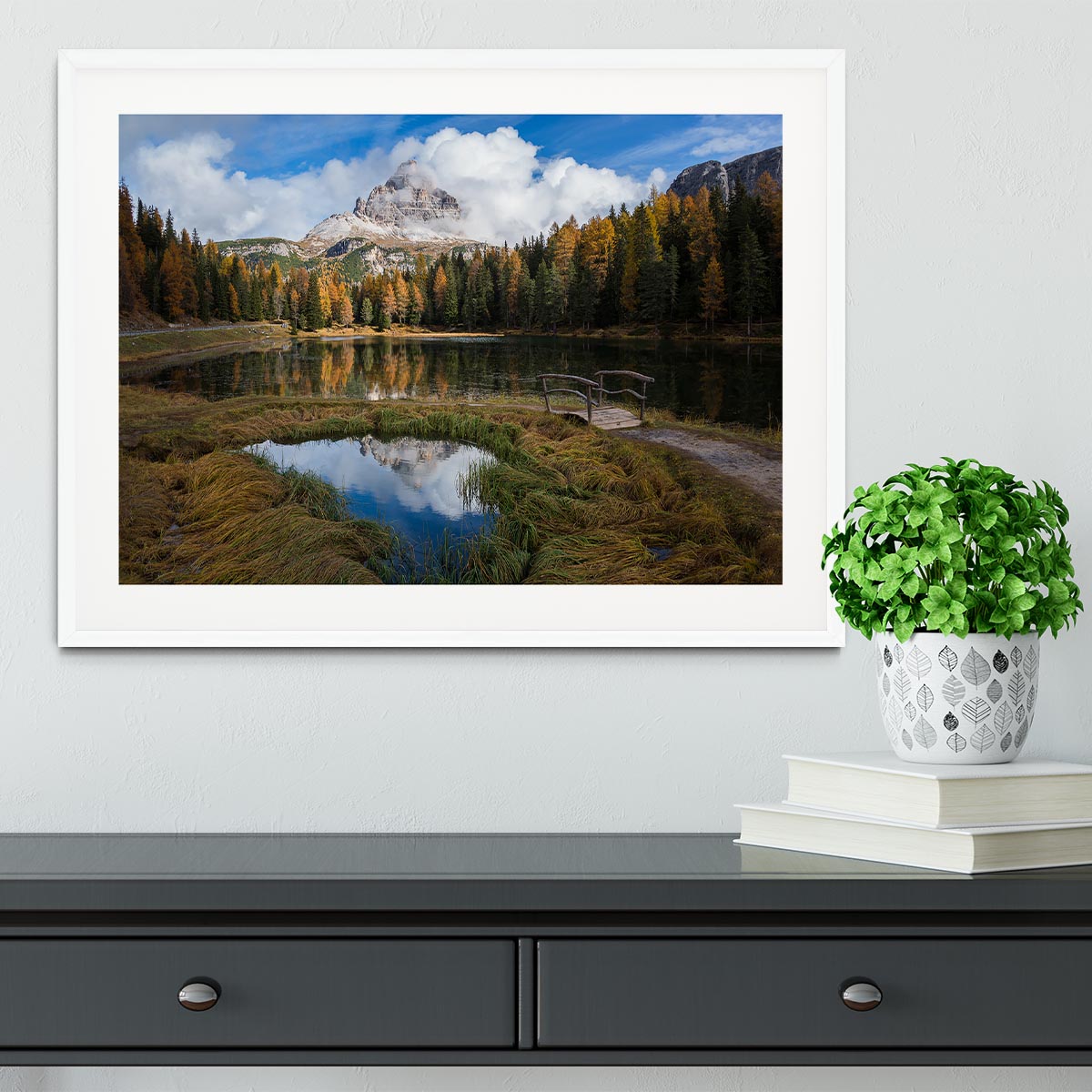 Lake Antorno Framed Print - Canvas Art Rocks - 5