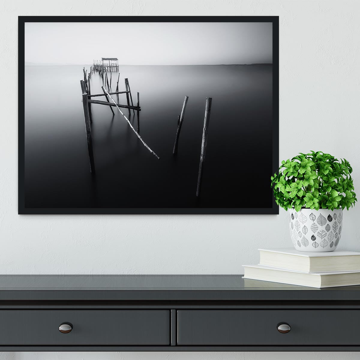 Carrasqueira In Black And White Framed Print - Canvas Art Rocks - 2